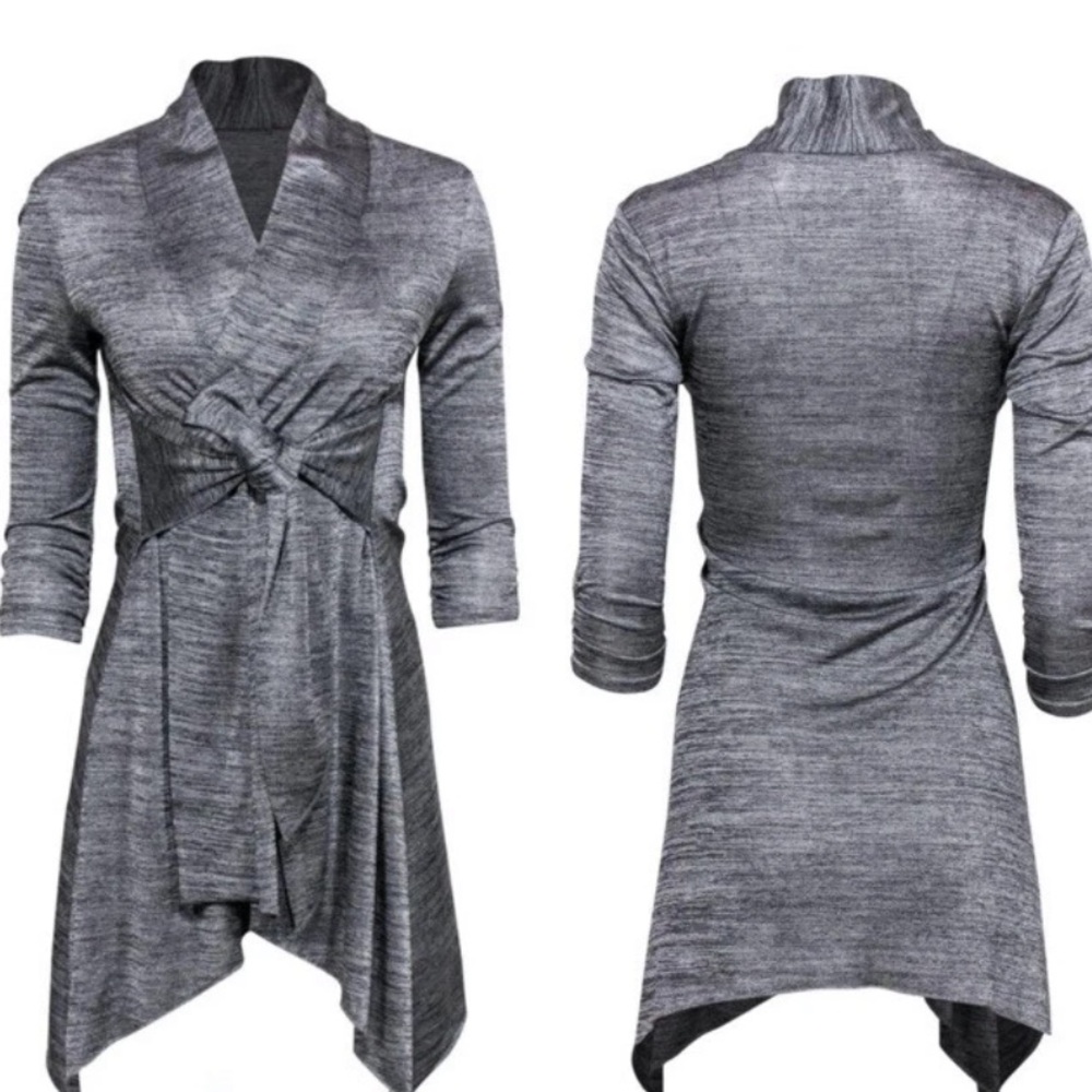 Joseph Ribkoff - Stylish Gray Open Front Cardigan
